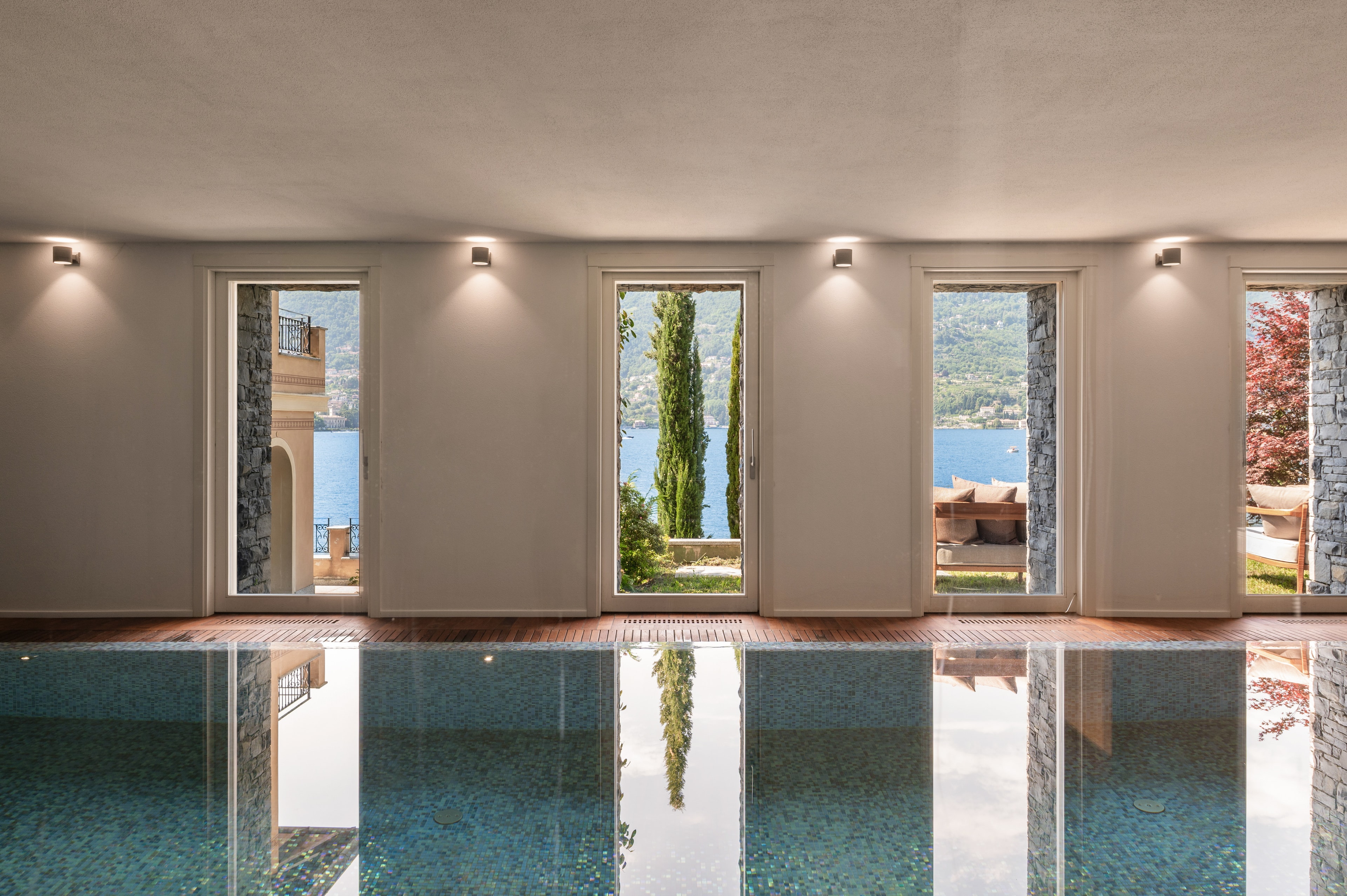 Panoramic view from Villa Del Sole across Lake Como